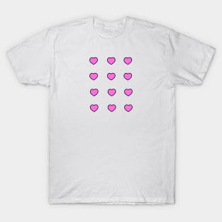 Simple Hearts Set/ Pack Rosa Pink T-Shirt